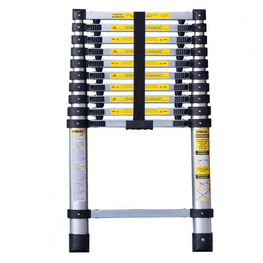 Сходи телескопічні 10 сходинок 3.2м Sigma (5033344)-5033344