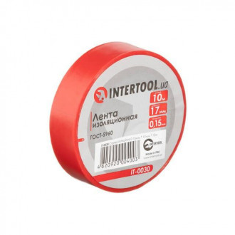 Стрічка ізоляційна, 17 мм * 10 м * 0.15 мм, червона INTERTOOL IT-0030-[articul]