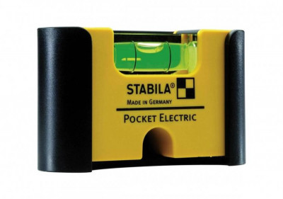 Рівень - міні STABILA Pocket Electric PRO для електриків магнітний, 1 капсула, кріп-чохол 7х2х4 см-[articul]