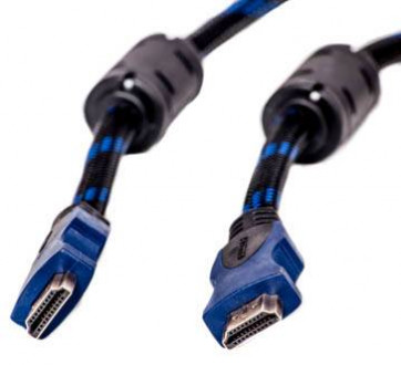 Відео кабель PowerPlant HDMI - HDMI, 3м, позолочені конектори, 1.4V, Nylon, Double ferrites-[articul]