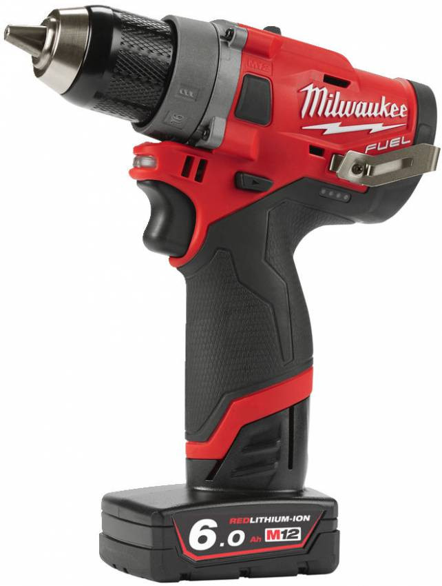 Дриль-шуруповерт акумуляторний MILWAUKEE, M12 FDD-602X, 44Нм (зарядний пристрій, 2 акум.Х 6Ач, HDкейс)-4933459820