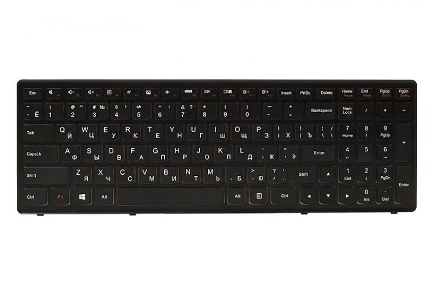 Клавіатура для ноутбука IBM/LENOVO IdeaPad Flex 15, G500s чорний, чорний кадр-KB311767