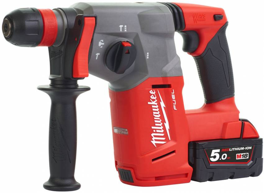 Перфоратор SDS-PLUS акумуляторний MILWAUKEE, M18 CHX-502Х, 2,5Дж (зарядний пристрій, 1 акум.Х 5Ач, HDкейс)-4933451381