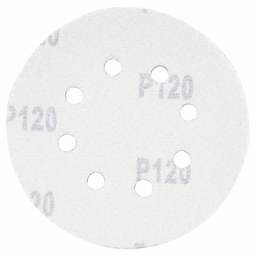 Шліфувальне коло 8 отворів Ø125мм P120 (10шт) Sigma (9122671)-9122671