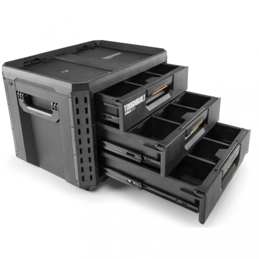 Скринька для інструментів TOUGHBUILT StackTech 3-Drawer Tool Box с выдвижным ящиком TB-B1-D-70-3-TB-B1-D-70-3