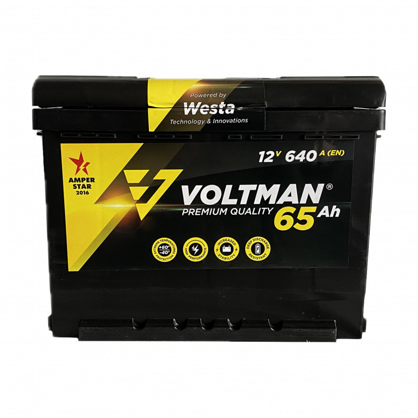 Акумулятор Westa PREMIUM VOLTMAN 6CТ-65 А + справа-