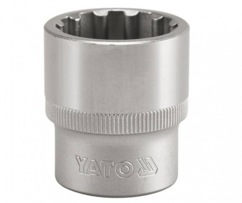 Головка Spline YATO із квадром. 1/2", M=27 мм, L=42 мм [10/50/100]-YT-1478