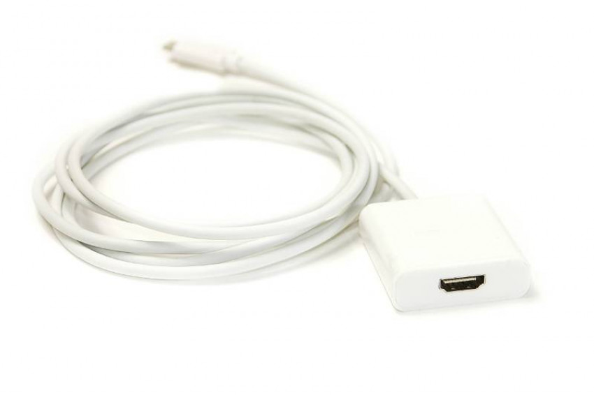 Відео кабель PowerPlant HDMI female - USB Type-C, 1.8м-KD00AS1271