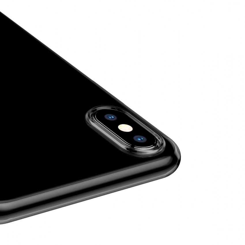 Чохол Baseus для iPhone Xs Max Simplicity Прозорий Чорний (ARAPIPH65-A01)-