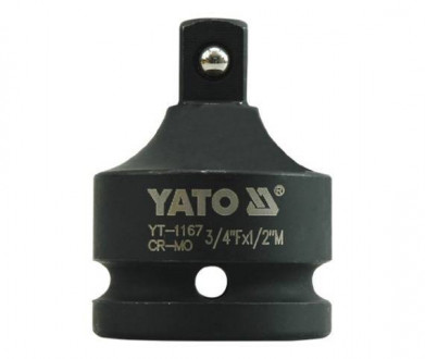 Перехідник ударний YATO на квадр. 3/4&quot;-1/2&quot; l=56мм [12/48] (DW)-[articul]