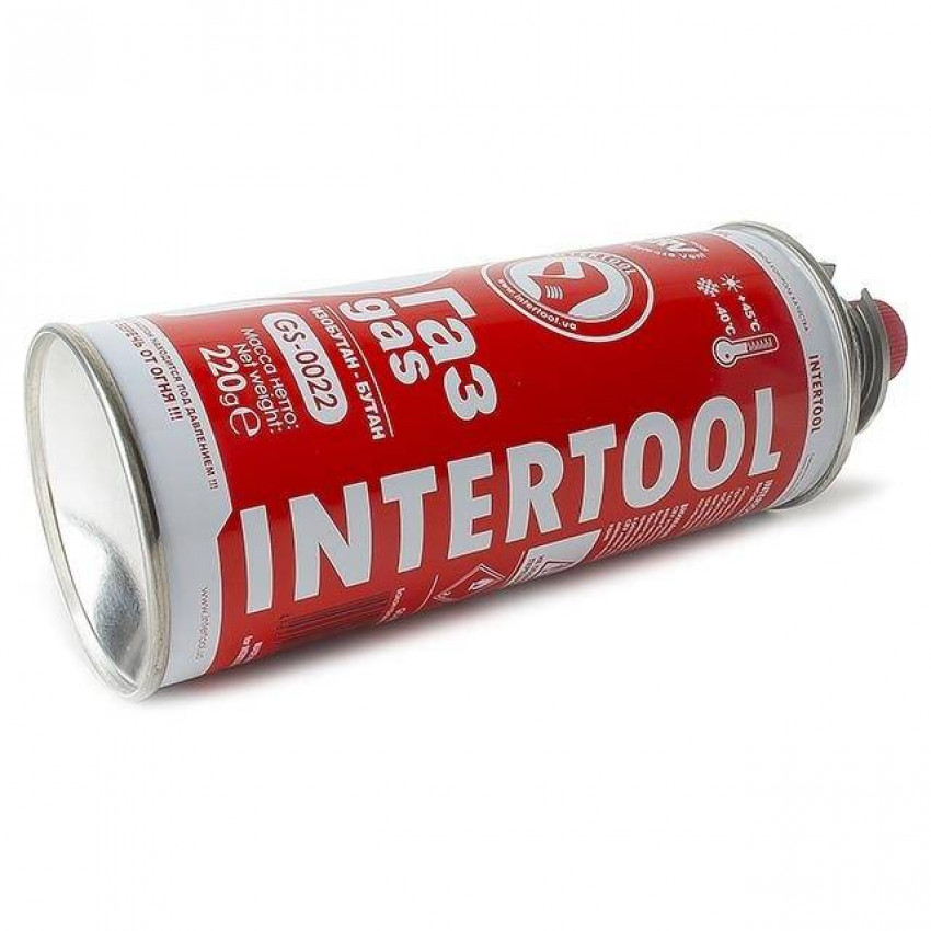 Цанговий газовий балон 220 г INTERTOOL GS-0022-GS-0022