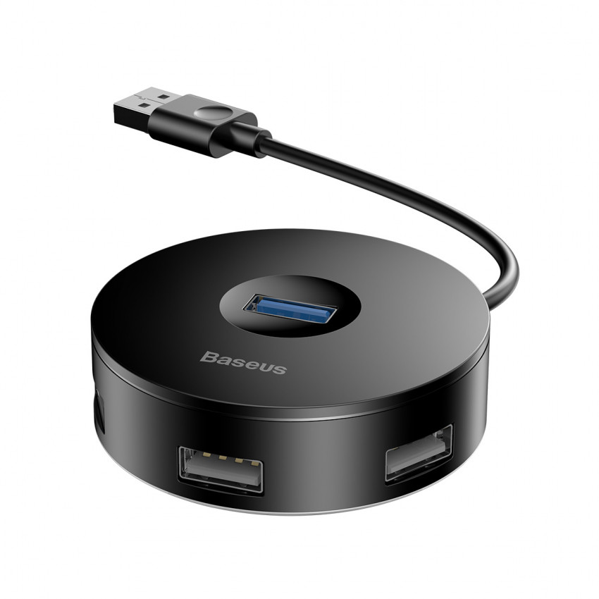 USB Hub Baseus Round Box USB3.0 to USB3.0*1 + USB2.0*3 Чорний (CAHUB-F01)-