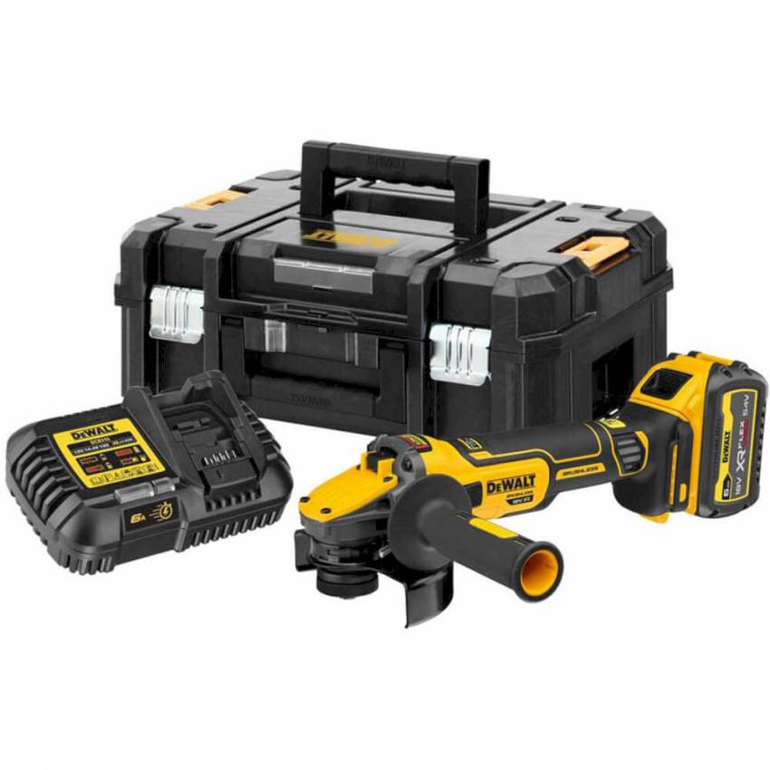 Шлифмашина угловая - болгарка аккумуляторная бесщёточная DeWALT DCG409VST1-DCG409VST1