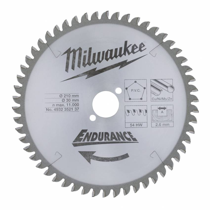 Диск пильний MILWAUKEE, Ø210/30мм, 54 зуб.-4932352137