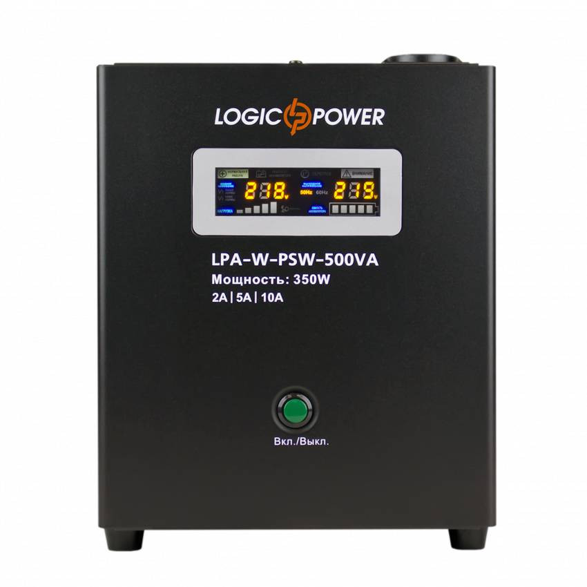 ДБЖ з правильною синусоїдою 12V LPA-W-PSW-500VA(350Вт) 2A/5A/10A-LP7145