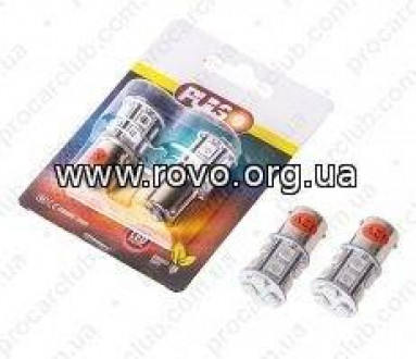 Лампи PULSO/габаритні/LED S25/BA15s/13 SMD-5050/12v/Red/1 конт.-[articul]