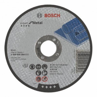 Диск відрізний абразивний BOSCH, прямий, d=125х2,5х22,2 мм, по металу-[articul]