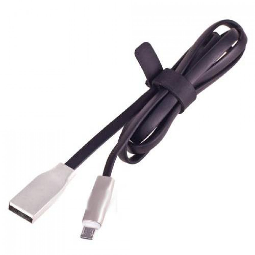 Кабель VOIN VL-004BK USB - Micro USB 1m black с индикатором-VL-004BK (360)