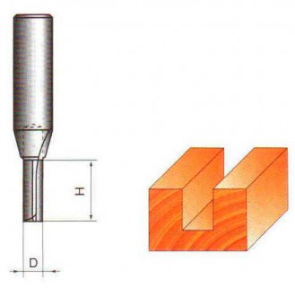Фреза Пазова однозуба №1101 (D2, h6) 08-004-020