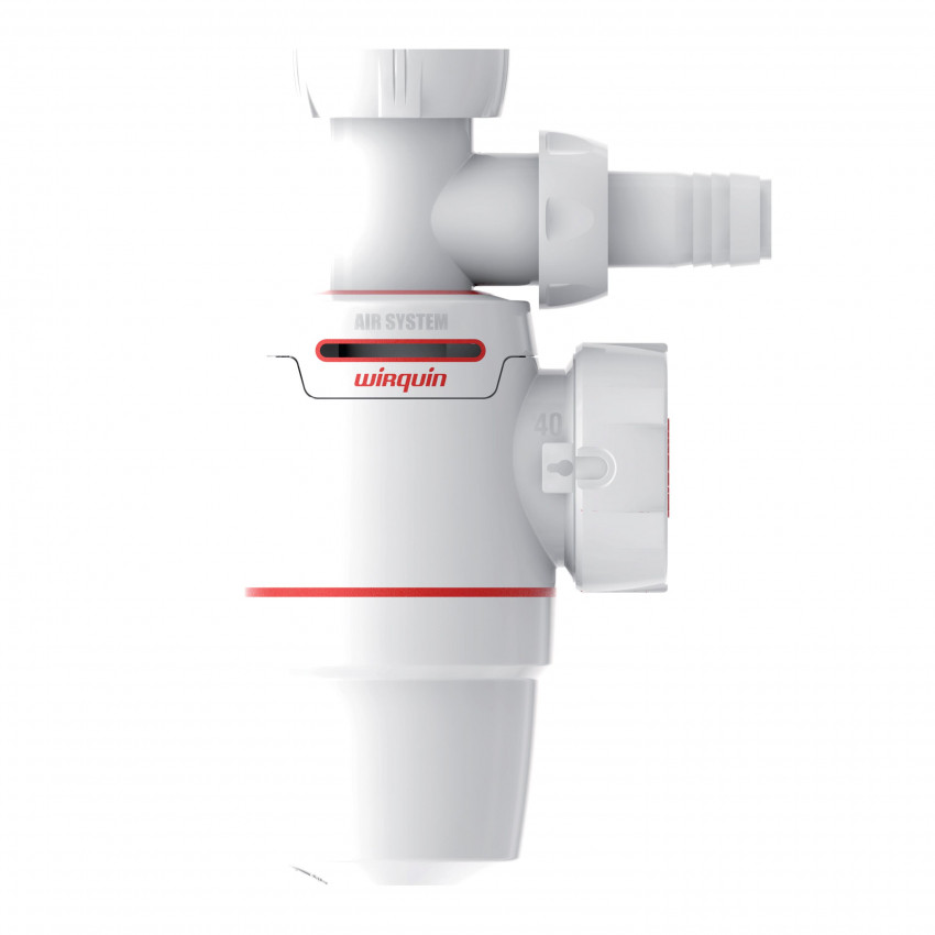 Сифон для раковини Neo Air 1¼"×Ø40мм з підведенням WIRQUIN (9541357)-9541357