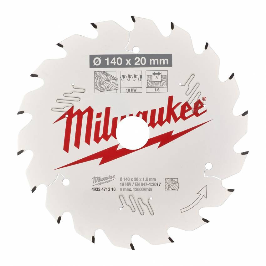 Диск пиляльний Alu PFTE MILWAUKEE, Ø184х30х2,4мм, 54 зуб. 1-4932471299