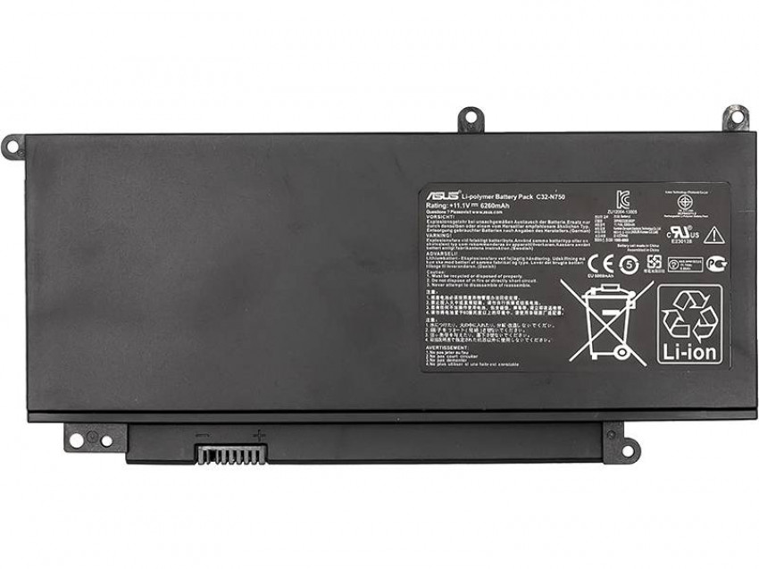 Аккумулятор для ноутбука ASUS N750 Series (C32-N750) 11.1V 69Wh (original)-NB431045