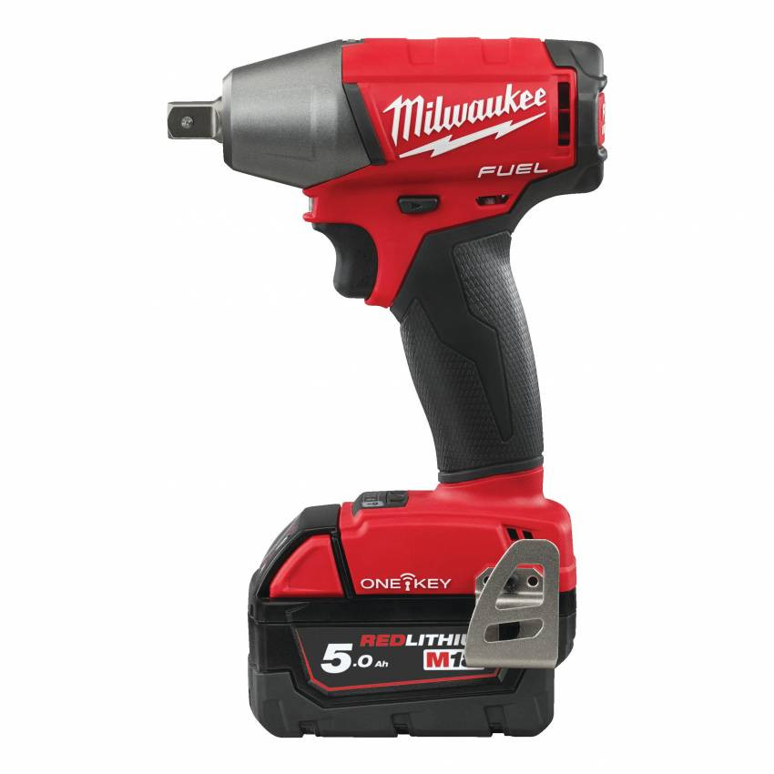 Гайкокрут акумуляторний 1/2" MILWAUKEE, M18 ONEIWP12-502X, 300Нм (зарядний пристрій, 2 акум.Х 5Ач, HDкейс)-4933451372