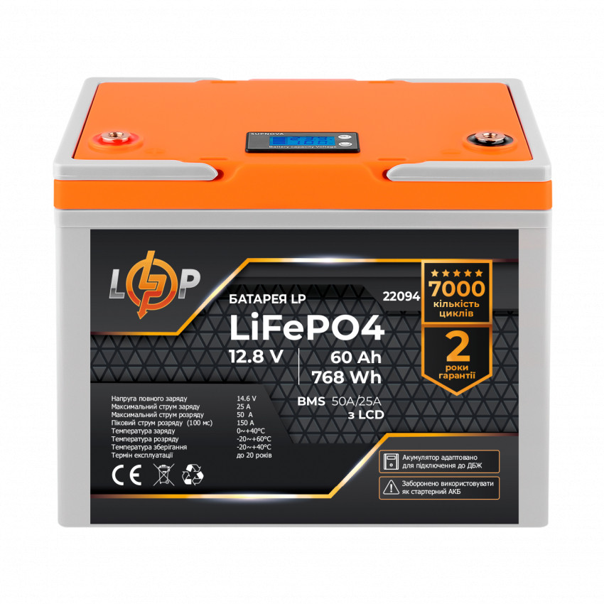 Комплект резервного живлення LogicPower B1500 + літієва (LiFePO4) батарея 768Wh-