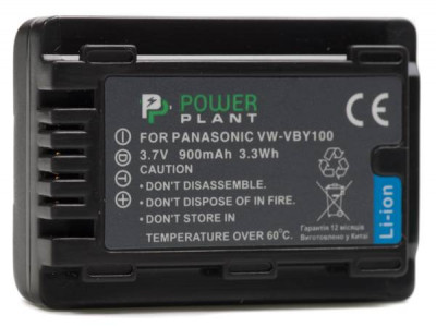 Акумулятор PowerPlant Panasonic VW-VBY100 900mAh-[articul]