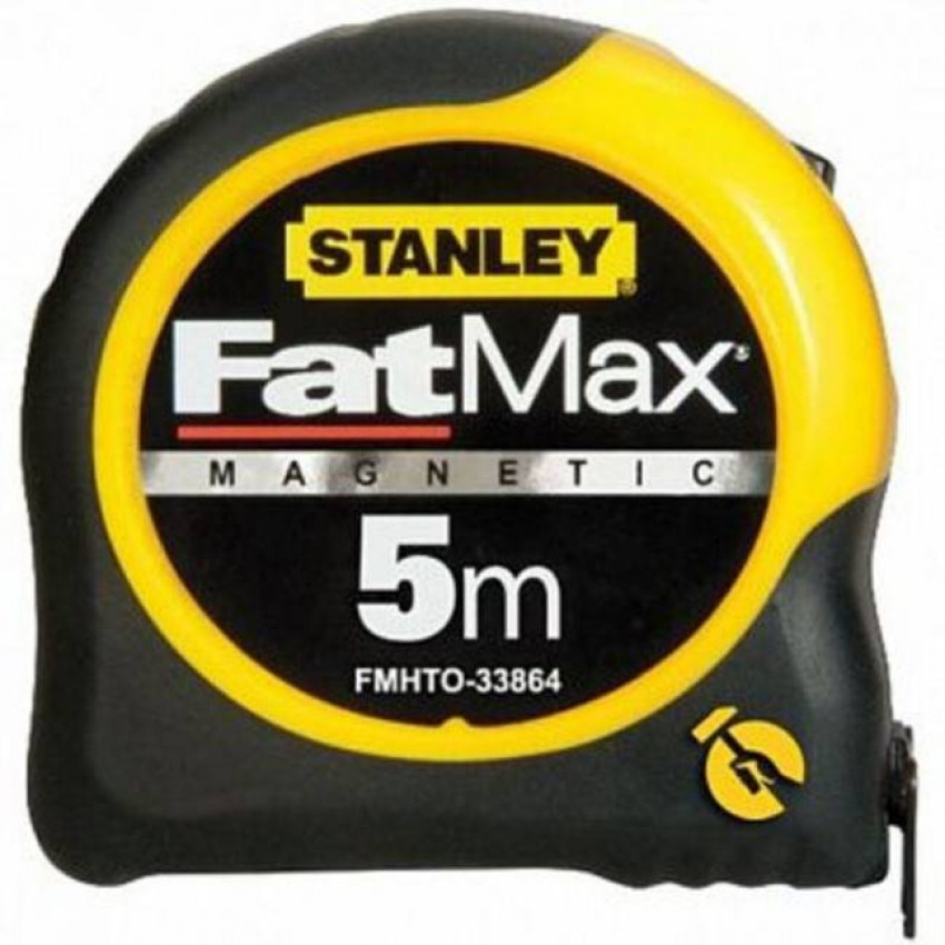 Рулетка STANLEY "FatMax": L = 5 м x 19 мм. ударостійка в ергоном. корпус-1-33-684