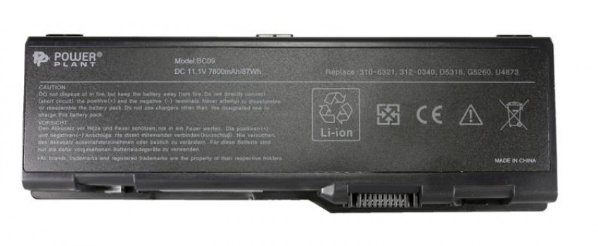 Акумулятори PowerPlant для ноутбуків DELL Inspiron 6000 (D5318) 11.1V 7800mAh-NB00000244