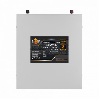 Акумулятор LP LiFePO4 25,6V - 120 Ah (3072Wh) (BMS 80A/40А) метал-[articul]