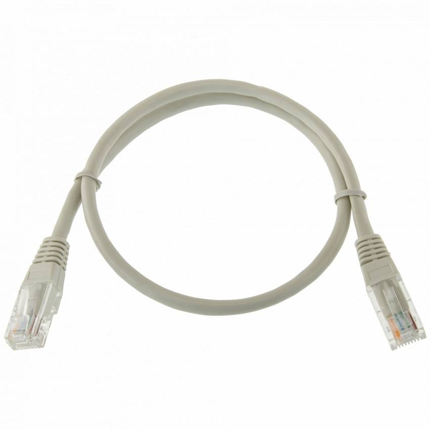 Патч-корд літій UTP RJ45 кат. 5Е 0.5 м (сірий)-