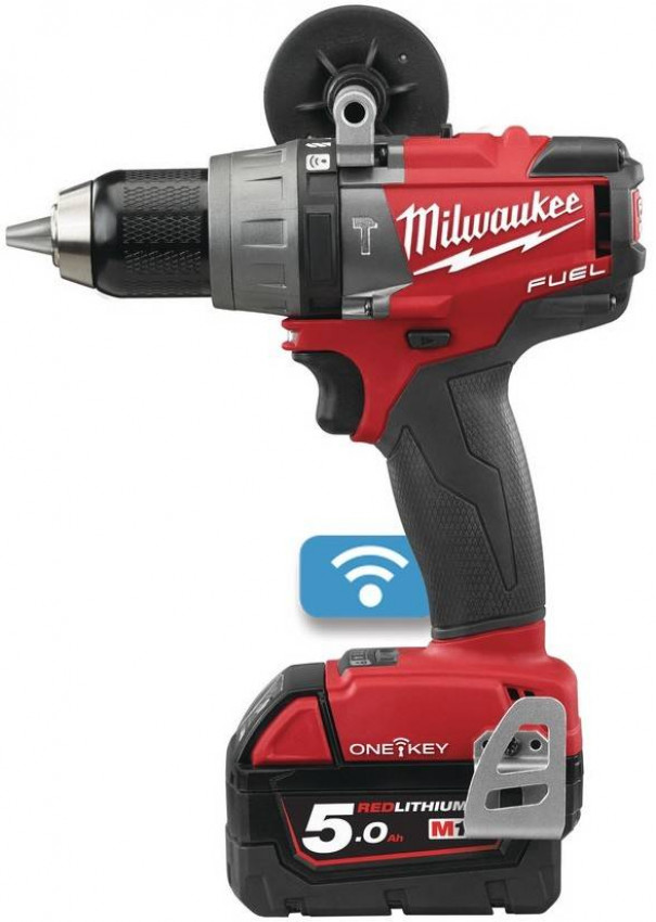 Дриль-шуруповерт із ударом акум. MILWAUKEE,M18ONEPD-502X,135Нм(ЗУ,2X5Ач,HDкейс)(заміна на 4933464527)-4933451147