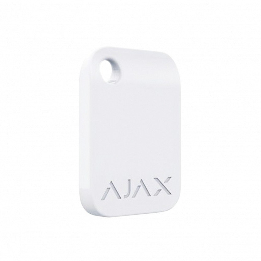 Захищений безконтактний брелок для клавіатури AJAX Tag - 10 шт. (white)-