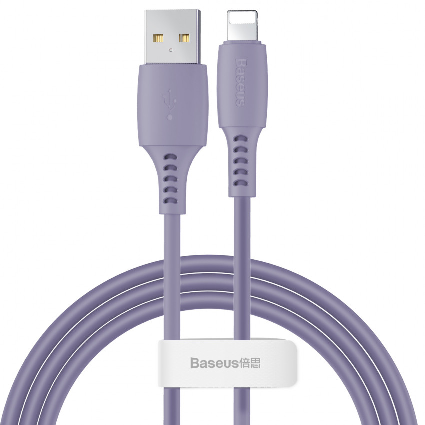 Кабель Baseus Colorful USB 2.0 to Lightning 2.4A 1.2M Фіолетовий (CALDC-05)-