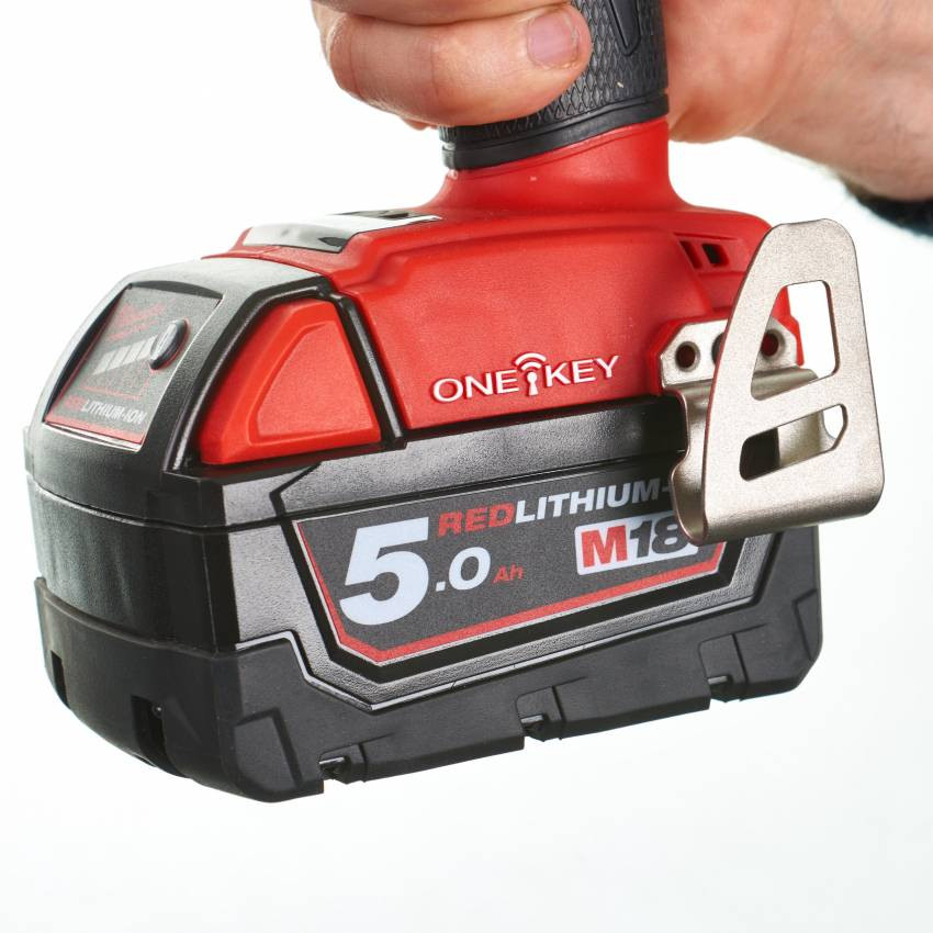 Гайкокрут акумуляторний 1/2" MILWAUKEE, M18 ONEIWF12-502X, 300Нм (зарядний пристрій, 2 акум.Х 5Ач, HDкейс)-4933451374