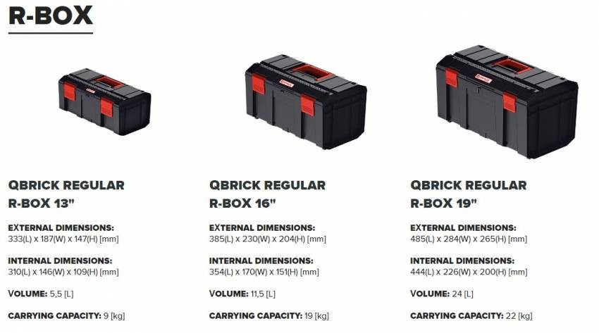 ящик для інструментів QBRICK REGULAR R-BOX 16-SKRQRBOX16CZAPG001