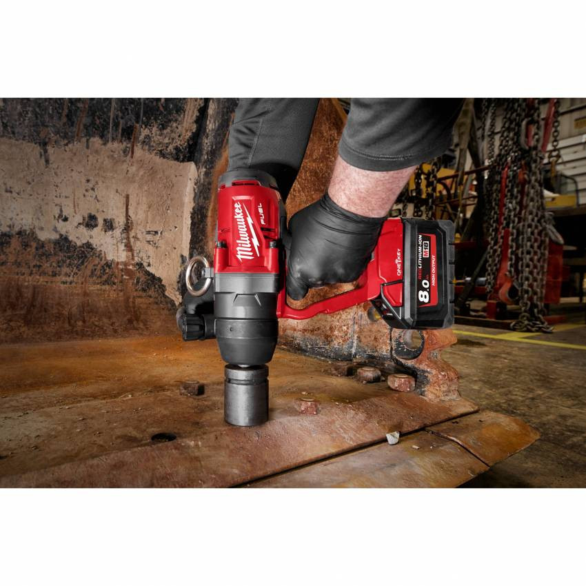 Гайковерт акумуляторний 1" MILWAUKEE, M18 ONEFHIWF1-802X, 2400Нм (зарядний пристрій, 2 акум.Х 8Ач, HDкейс)-4933459733