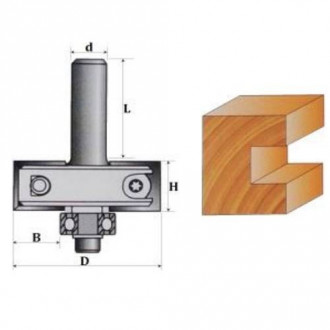 Фреза Фальцева фреза №123 (D46, H14, L60, d12)  / knives 14*14*2mm 22-553-464-[articul]