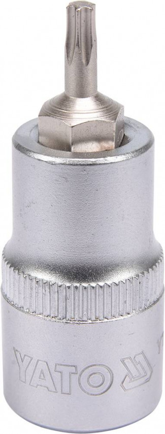 Головка торцева з викруткою. вставкою TORX YATO, із квадр. 1/2", Т20, л = 55 мм [40/240], шт-YT-04310