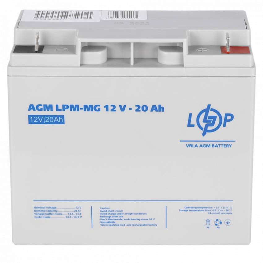 Акумулятор мультигелевий LPM-MG 12V - 20 Ah-