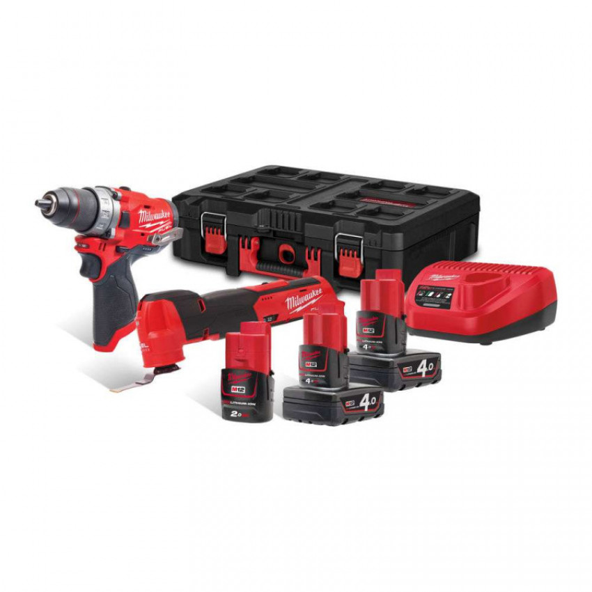 Набір акумуляторних інструментів Milwaukee M12 FPP2AX-423P-4933478825