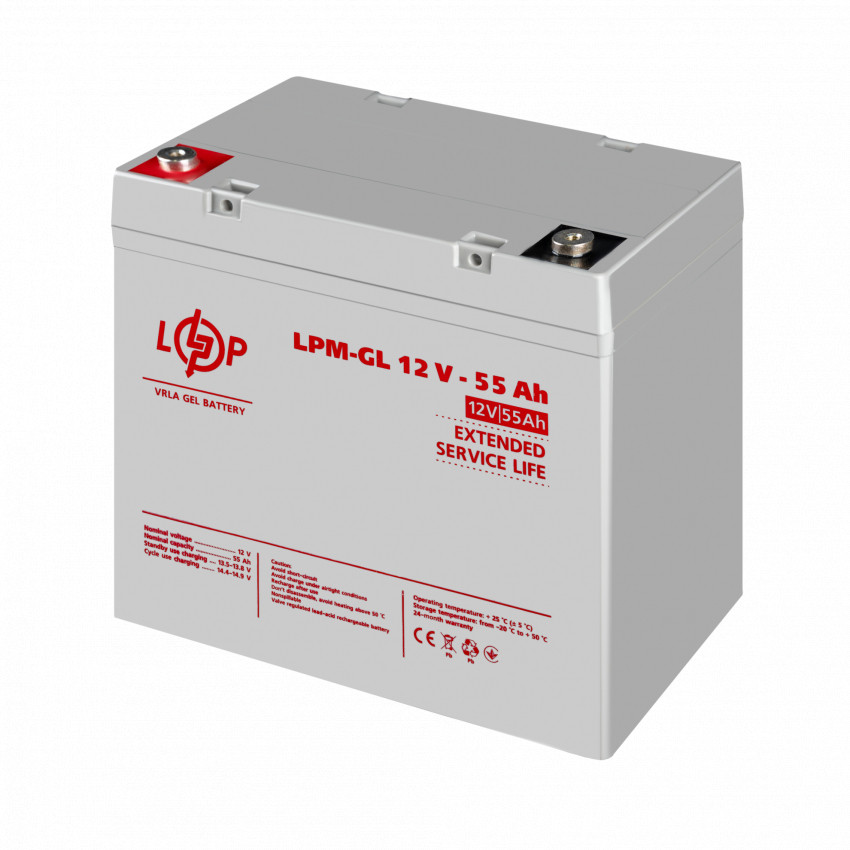 Акція.Акумулятор гелевий LPM-GL 12V - 55 Ah-