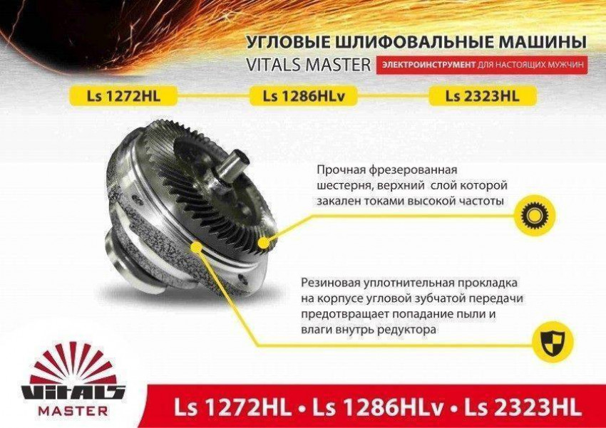 Кутова шліфувальна машина УШМ Vitals Master Ls1286HLv-43105