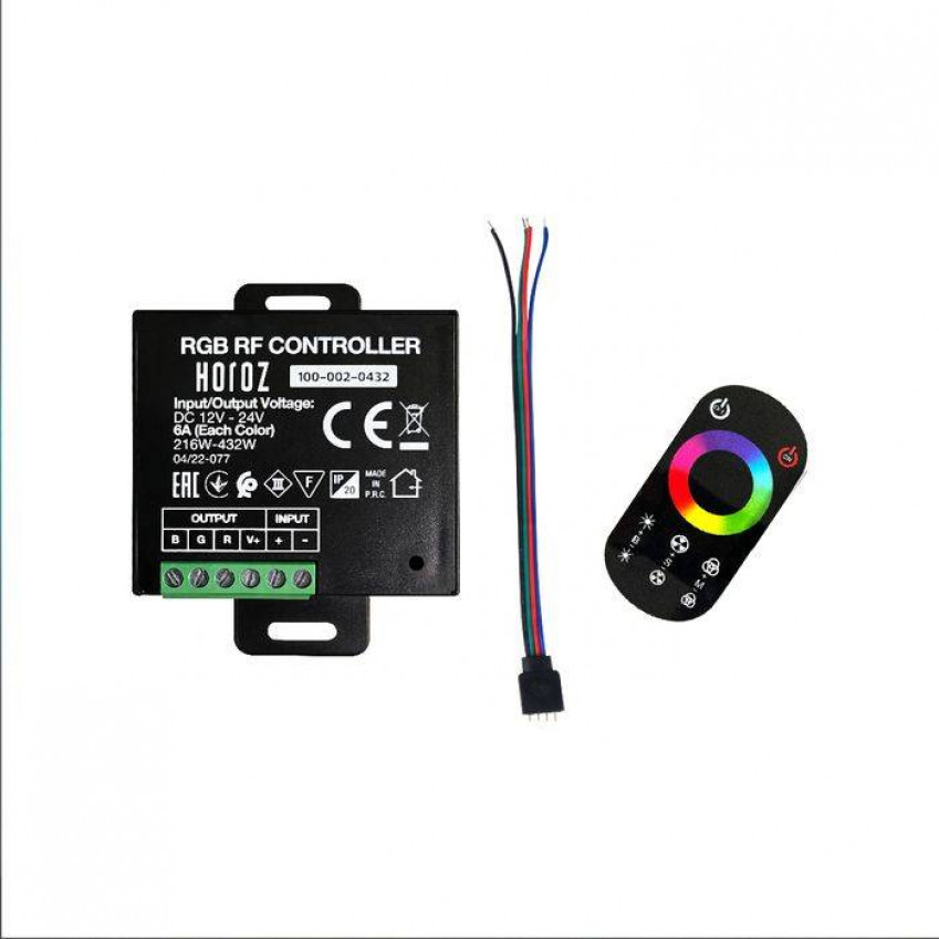 Контроллер RGB для стрічки LED 216-432W 12V-24V IP20 6A-100-002-0432-010