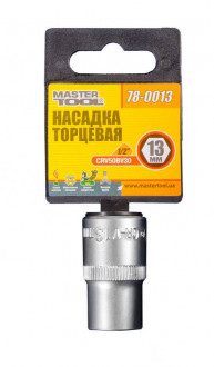 Насадка торцева 6-гранна MASTERTOOL 1/2&quot; 13 мм CRV 78-0013