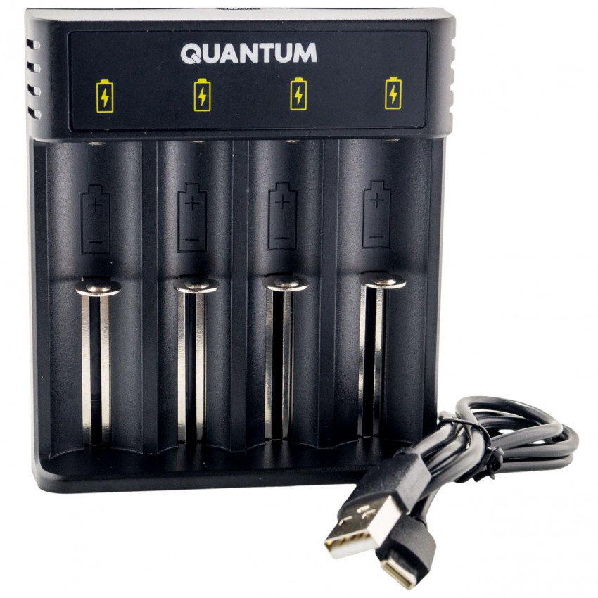 Зарядний пристрій Quantum QM-BC2040 для Li-ion 3.7V акум. 4-slot (USB)-QM-BC2040