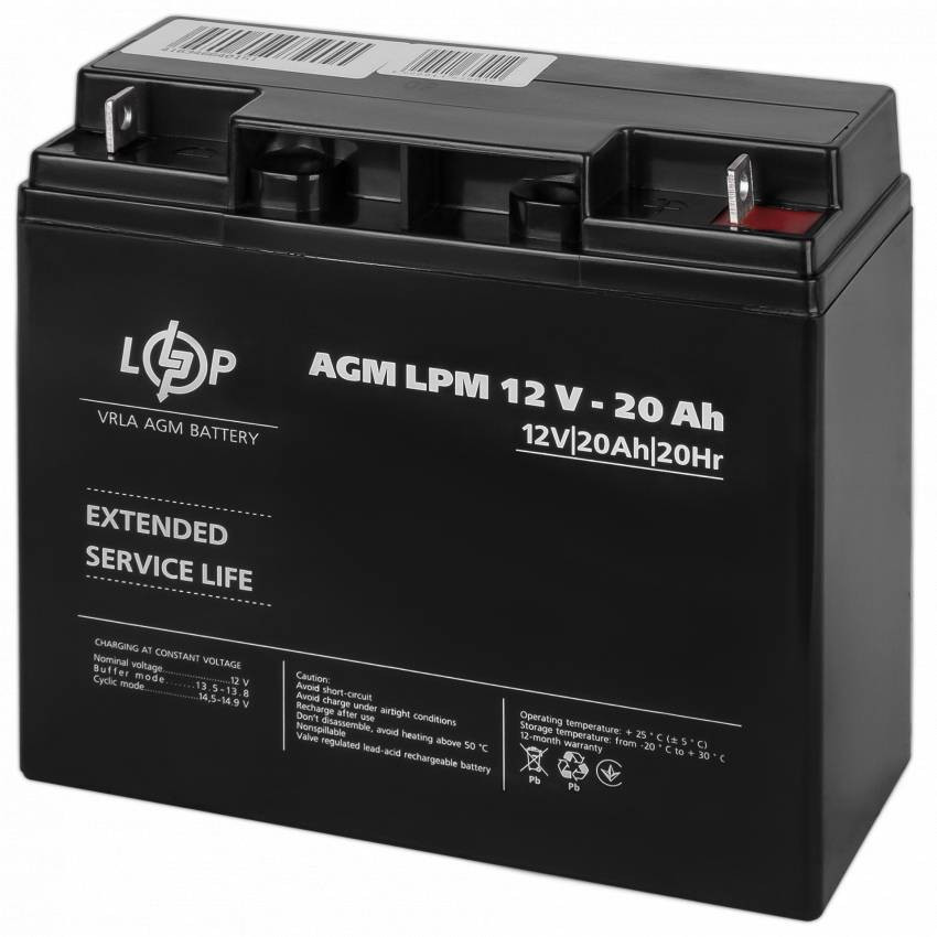 Акумулятор AGM LPM 12V - 20 Ah-LP4163