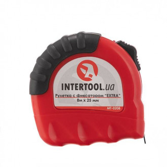 Рулетка з металевим полотном 8м x 25мм &quot;EXTRA&quot; INTERTOOL MT-0208